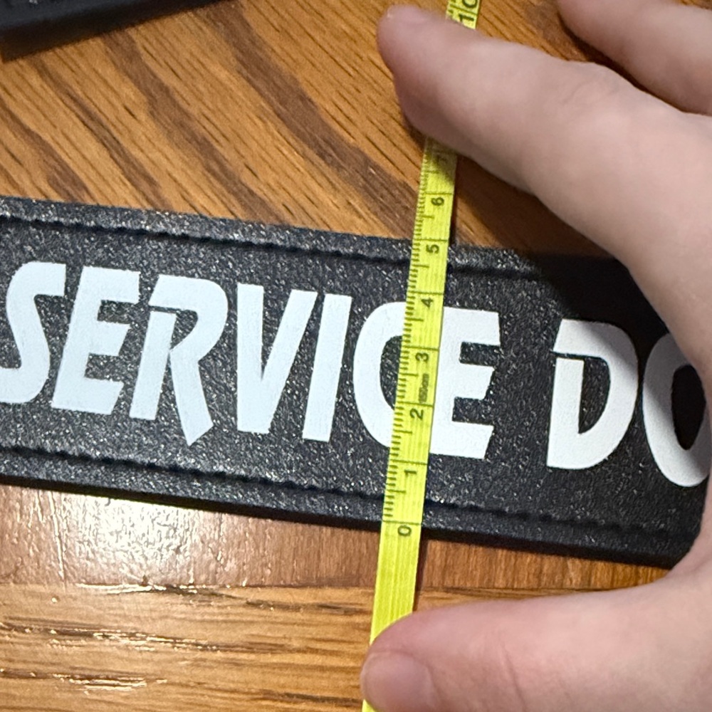 New 2 Reflective Service Dog Patch in Black and White Never Used - Picture 4 of 6